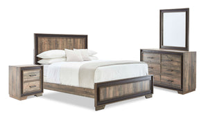 Orlando 6-Piece King Bedroom Set - Weathered Brown