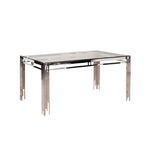 Jasmine Dining Table - Glass and chrome