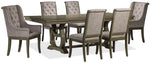 Cleopatra 7-Piece Dining Room Set - Oak