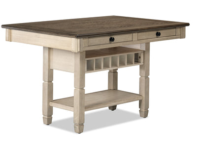 Harold Counter Height Dining Table - Antique White