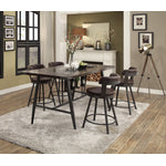 Appert 5-Piece Counter Height Dining Set - Metal, Brown