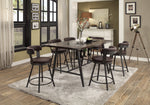 Appert 7-Piece Counter Height Dining Set - Metal, Brown