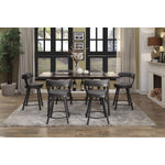 Appert 7-Piece Counter Height Dining Set - Metal, Grey