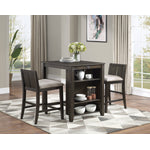 Daye 3-Piece Counter-Height Dining Set - Dark Cherry, Beige