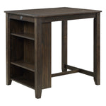 Daye 3-Piece Counter-Height Dining Set - Dark Cherry, Beige