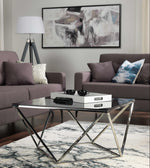Skylar Coffee Table - Silver and Black