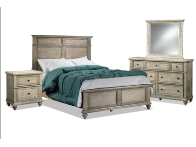 Emma 6-Piece King Bedroom Set - Oak