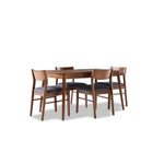 Lenard 5-Piece Dining Set - Walnut