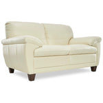 Leonardo Leather Loveseat - Cream