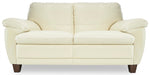 Leonardo Leather Sofa and Loveseat Set - Cream