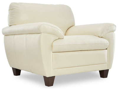 Leonardo Leather Chair - Cream