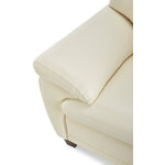 Leonardo Leather Sofa and Chair Set - Cream