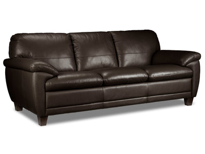 Leonardo Leather Sofa - Brown