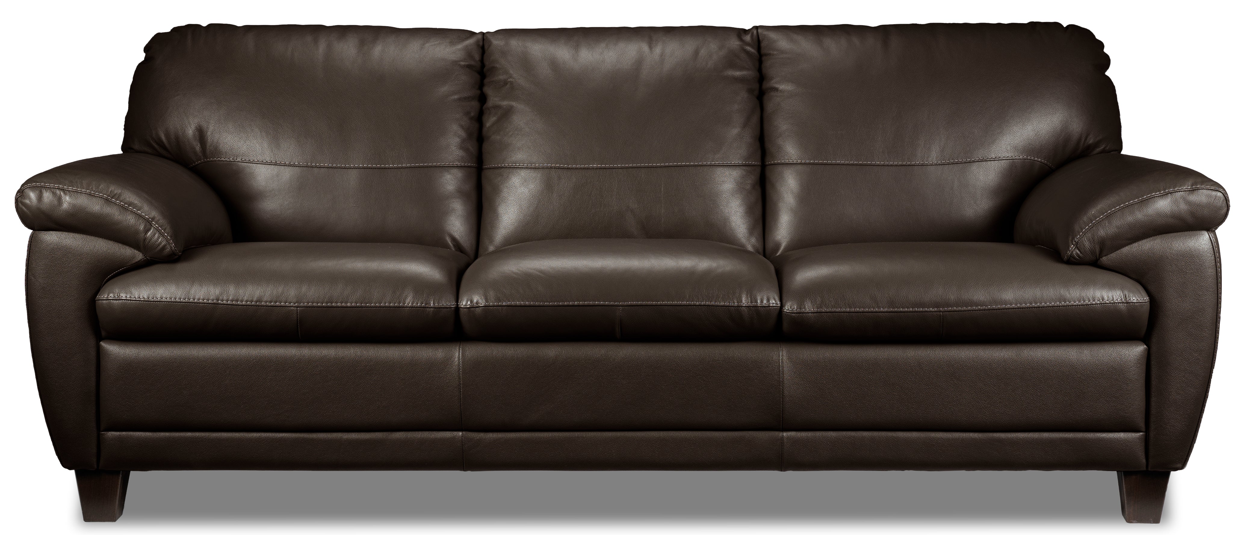 Leonardo Leather Sofa - Brown