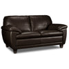 Leonardo Leather Loveseat - Brown