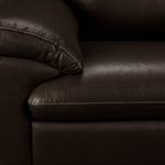 Leonardo Leather Loveseat - Brown