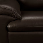 Leonardo Leather Loveseat - Brown