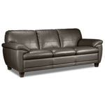 Leonardo Leather Sofa - Taupe