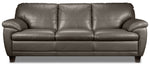 Leonardo Leather Sofa - Taupe
