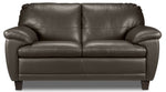 Leonardo Leather Loveseat - Taupe