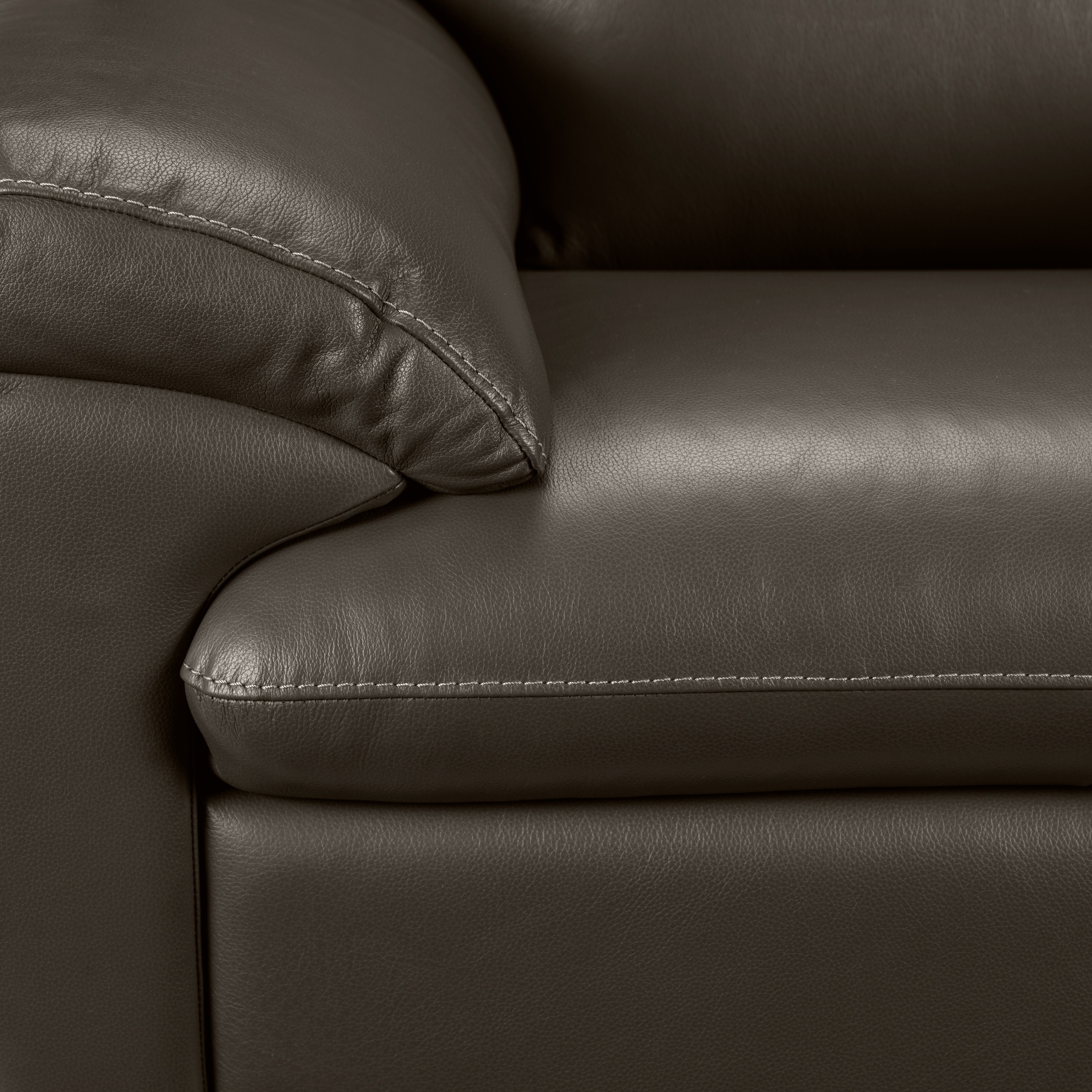 Leonardo Leather Loveseat - Taupe