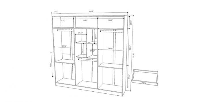 Kumasi Wardrobe - High Gloss White