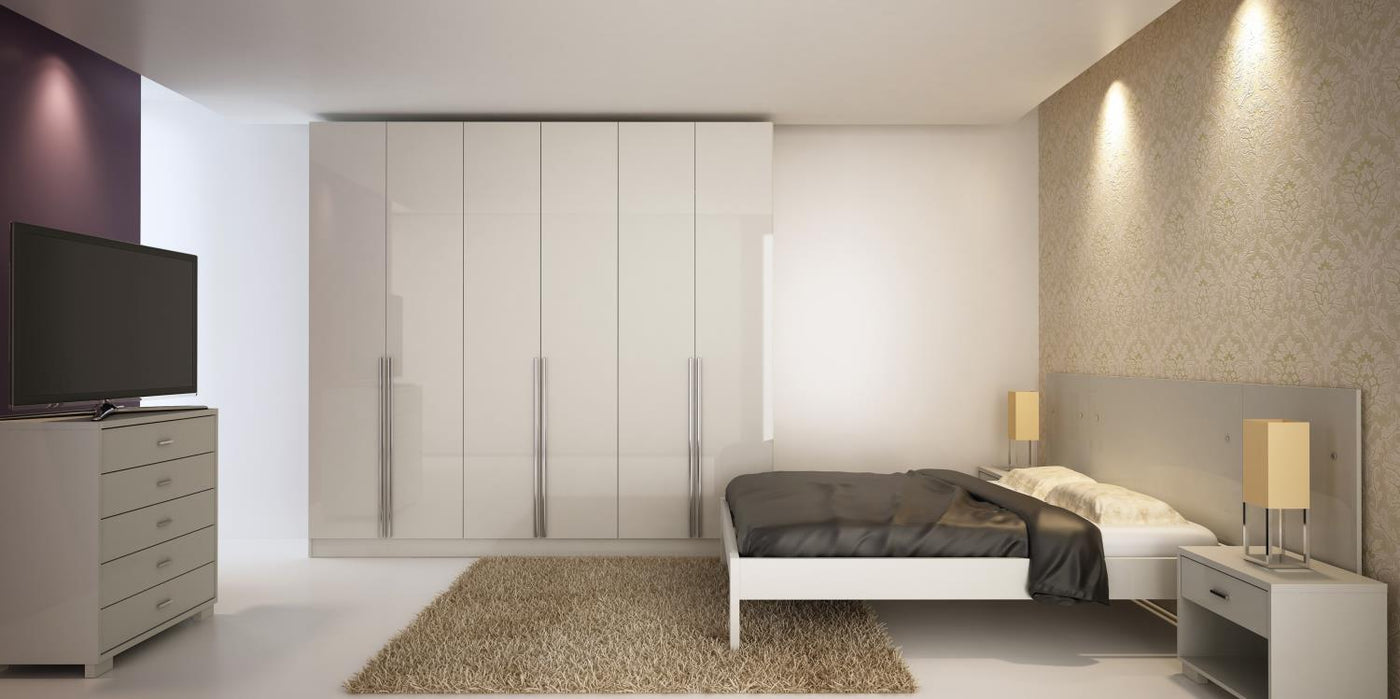 Kumasi Wardrobe - High Gloss White