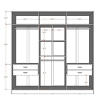 Kumasi Freestanding Wardrobe - Maple Cream