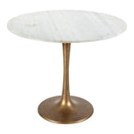 Butik Marble Round Dining Table - White/Gold