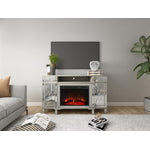 Tiffany Fireplace TV Stand - Mirrored Glass