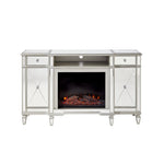 Tiffany Fireplace TV Stand - Mirrored Glass