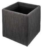 Zoey Ottoman - Charcoal Grey