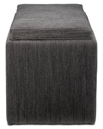 Zoey Ottoman - Charcoal Grey