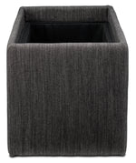 Zoey Ottoman - Charcoal Grey