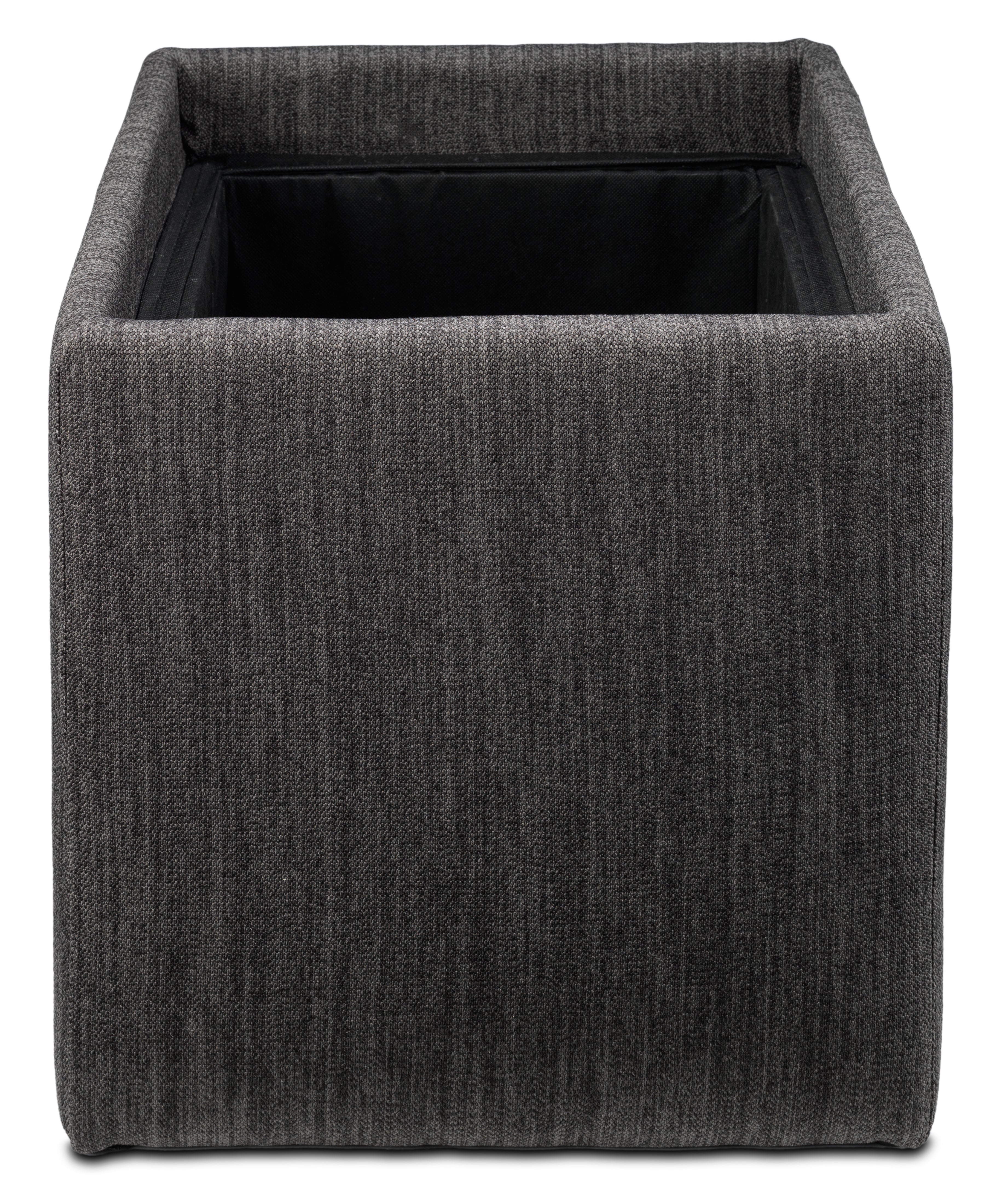 Zoey Ottoman - Charcoal Grey