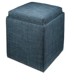 Zoey Ottoman - Navy