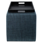 Zoey Ottoman - Navy