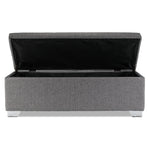 Amelio Ottoman - Dark Grey
