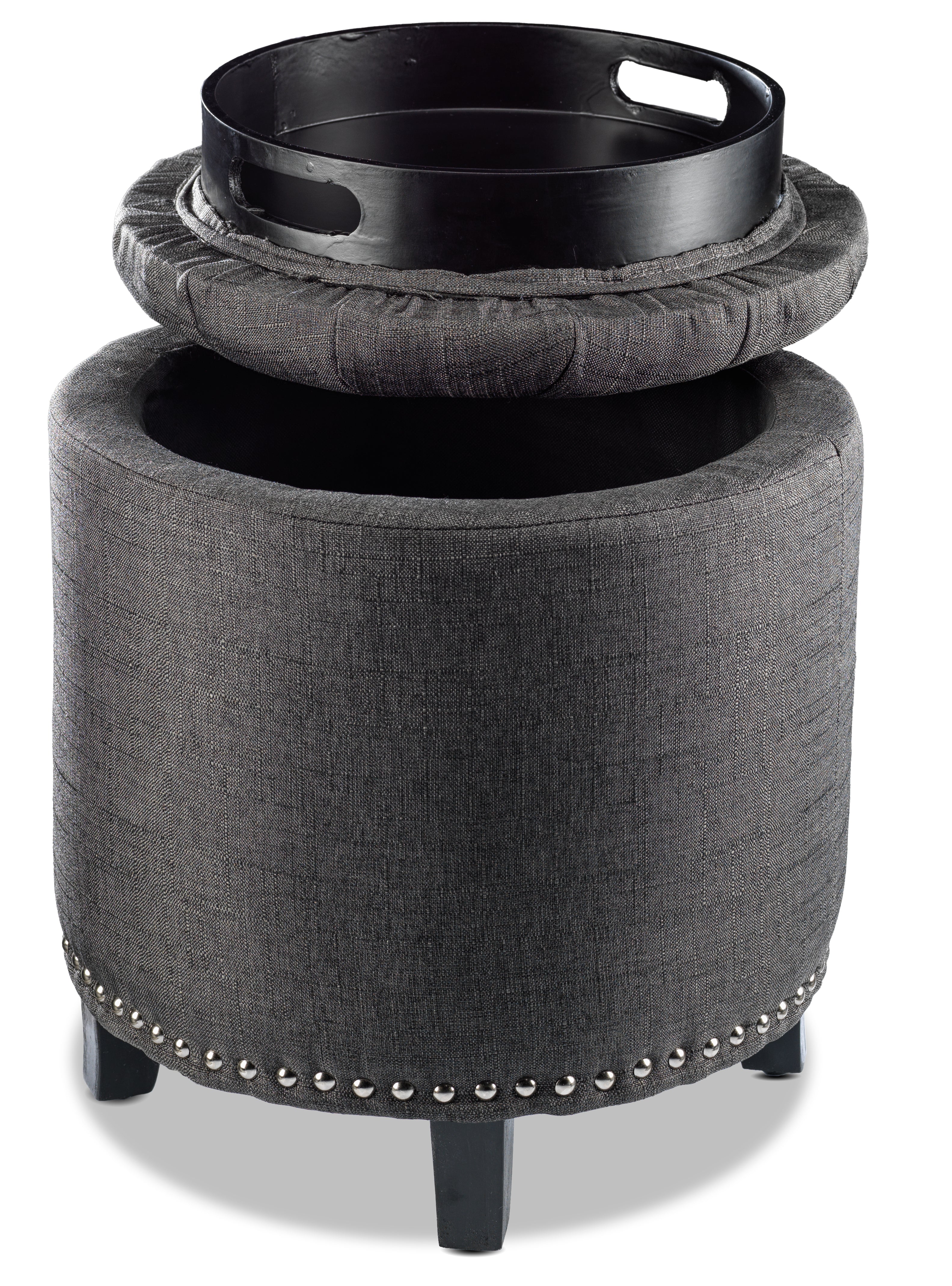 Madison Ottoman - Dark Grey