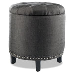 Madison Ottoman - Dark Grey