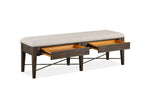 Westley Falls Bench with Upholstered Seat - Brown