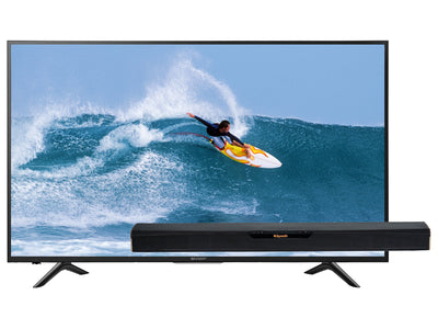 Sharp 65" 4K HDR Smart LED TV and Klipsch Sound Bar Package