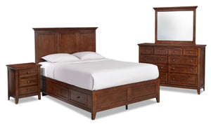 San Mateo 6-Piece Queen Storage Bedroom Set - Tuscan
