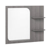 Bellmar 36" Vanity Mirror with Shelves - Grey