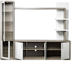 Woodbridge 3-Piece Entertainment Wall Unit - White & Grey