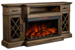 Hamilton Fireplace TV Stand - Brown