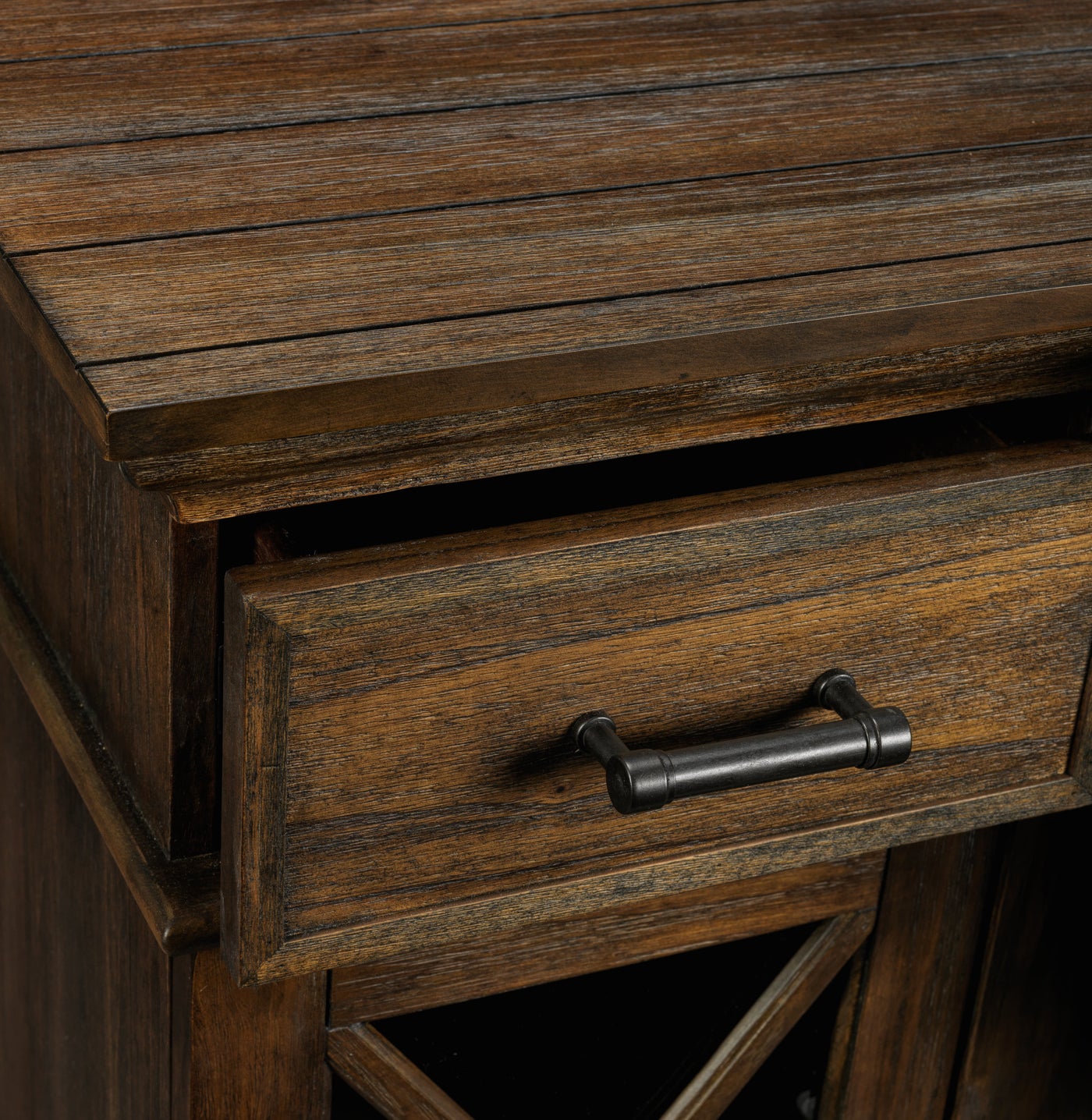Hamilton Fireplace TV Stand - Brown