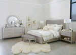 Reece 6-Piece Upholstered King Bedroom Package - Silver Grey
