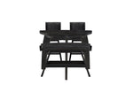 Hillshaw 4-Piece Bar Height Dining Set with Bench - Dark Brown