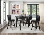 Hillshaw 5-Piece Bar Height Dining Set - Dark Brown